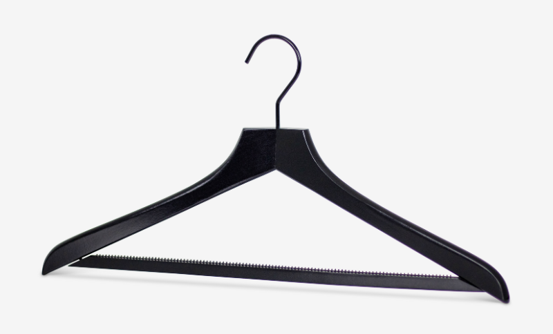 Cintre avec barre striée Profi HRS noir laqué All Black